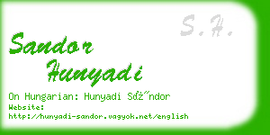 sandor hunyadi business card